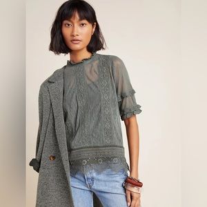 NWT Anthropologie Lace Top 2X